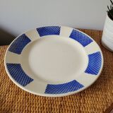Grand plat Badonviller bleu croissillon