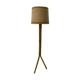 Lampadaire vintage tripode en rotin
