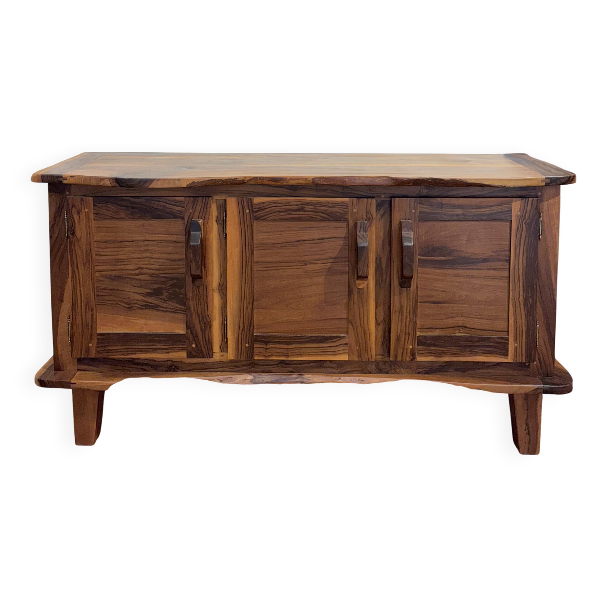 Brutalist enfilade in olive wood, 1952