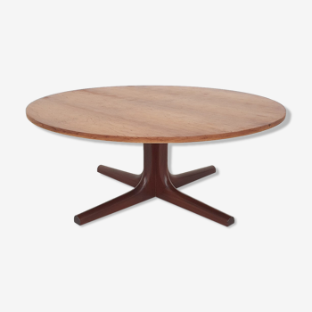 Table basse ronde en placage de bois de rose, années 1960