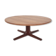 Table basse ronde en placage de bois de rose, années 1960