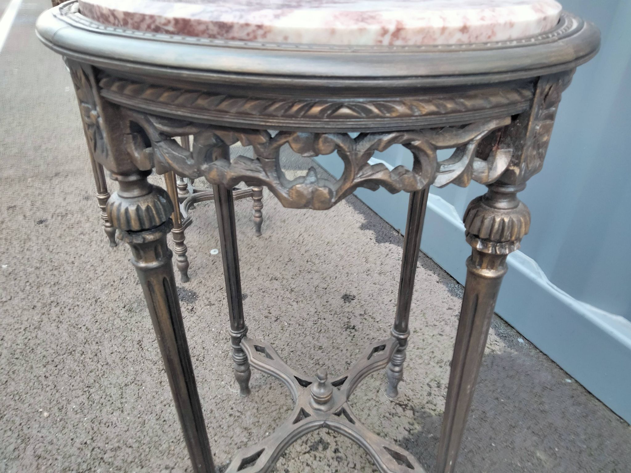Pair of pedestal tables