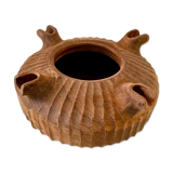 Empty pocket carved wooden cup folk art