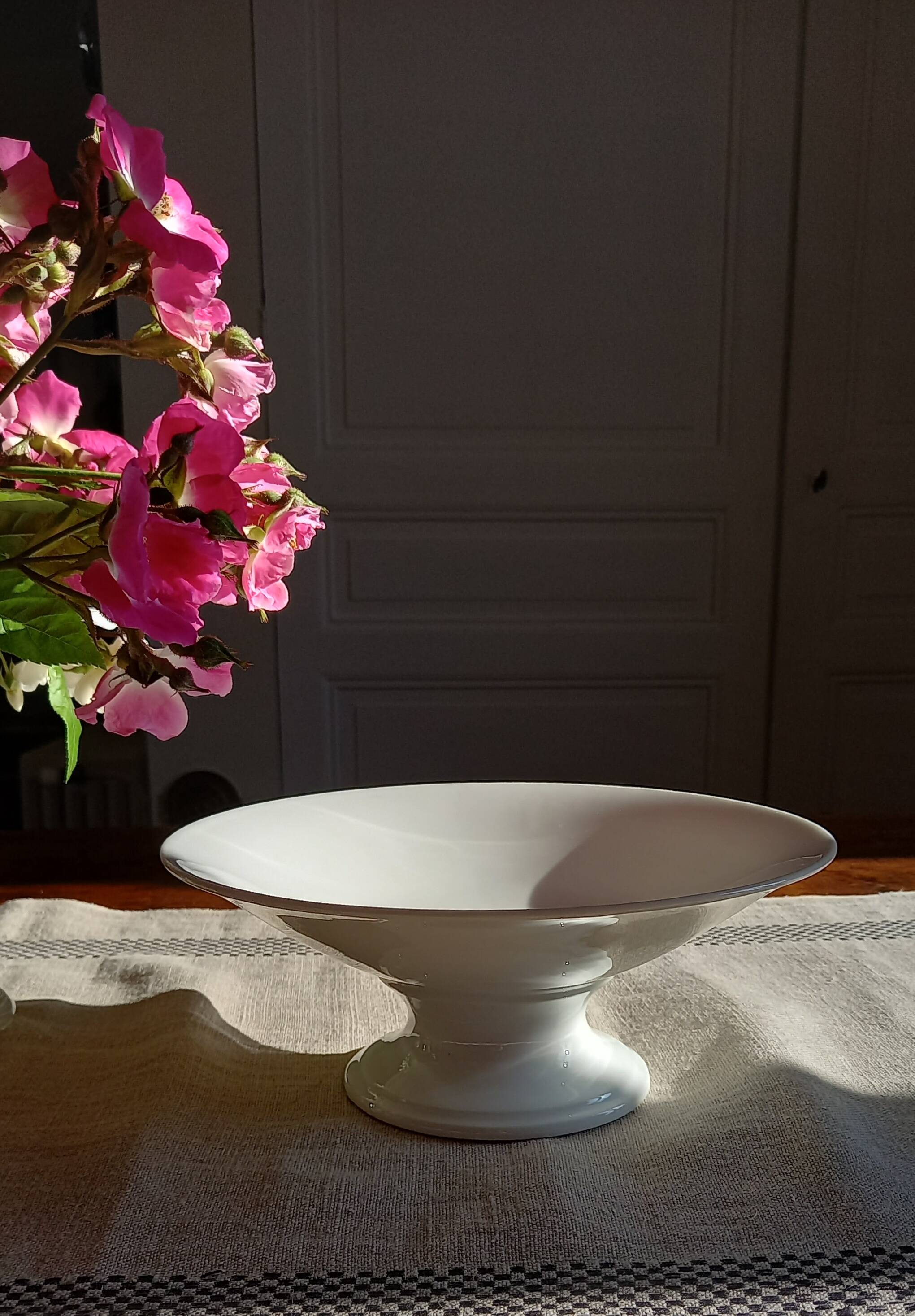 Small white porcelain fruit cup