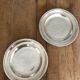 Pair of old silver metal plates