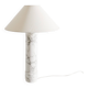 Lampe de table cylindrique en marbre blanc suédois du milieu du siècle par Bergboms, années 1960