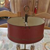 Old silver-plated bronze lamp, except for the arms which are not silver.