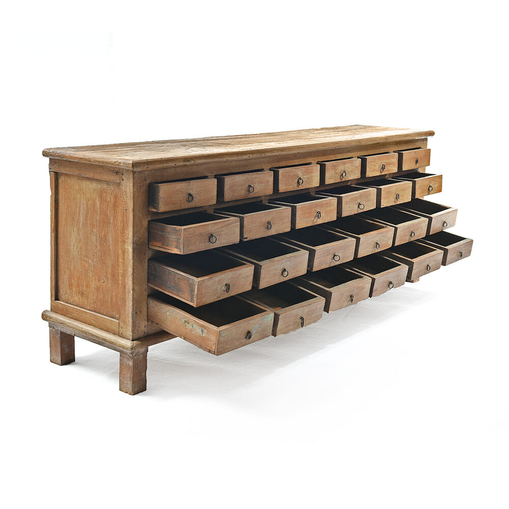 Wooden buffet with 24 drawers