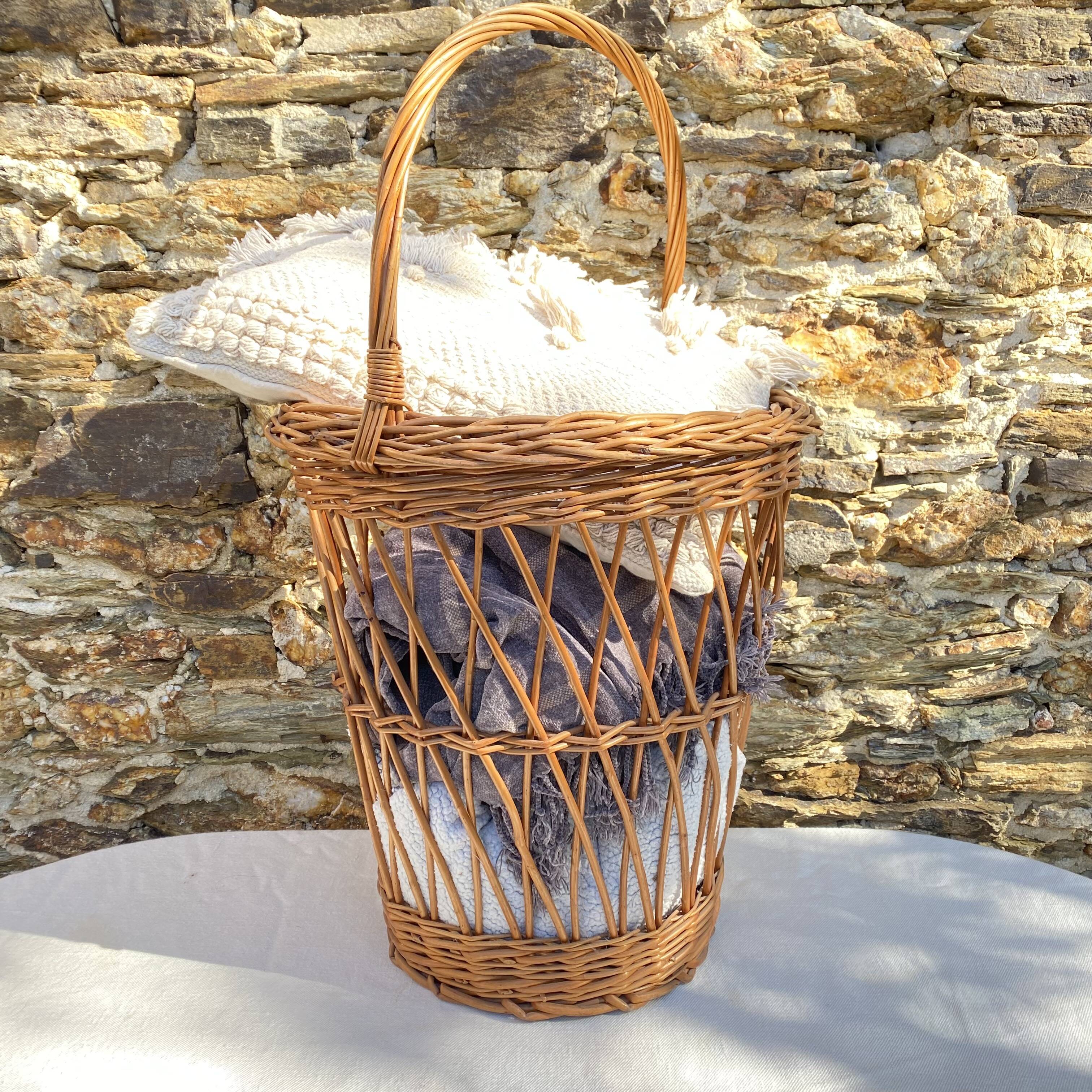 Large woven wicker basket