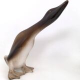 Pair of Airbrushed Ceramic Ducks Decorative Objects by Ugo Zaccagnini, Italy