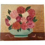 Oil on canvas Bouquet of flowers