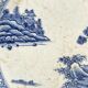 Blue and white porcelain dish China XVlllth pagoda decoration