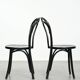 Set of 6 black vintage  bistro chairs with elegant design
