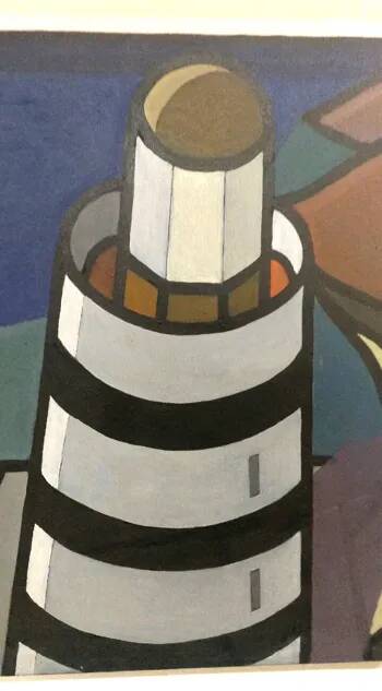 Oil painting on canvas "The Lighthouse" by Franco Prayer (1924)