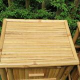 Pair of bamboo bedside tables