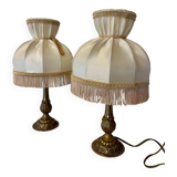 Vintage Brass Bedside Lamps