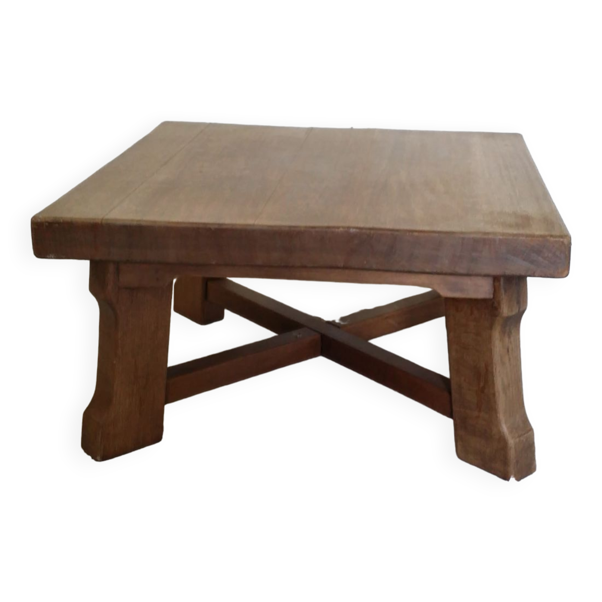 Coffee table in blond oak Netherlands 1970