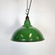 Industrial British Green Enamel Factory Pendant Lamp from Maxlume, 1960s