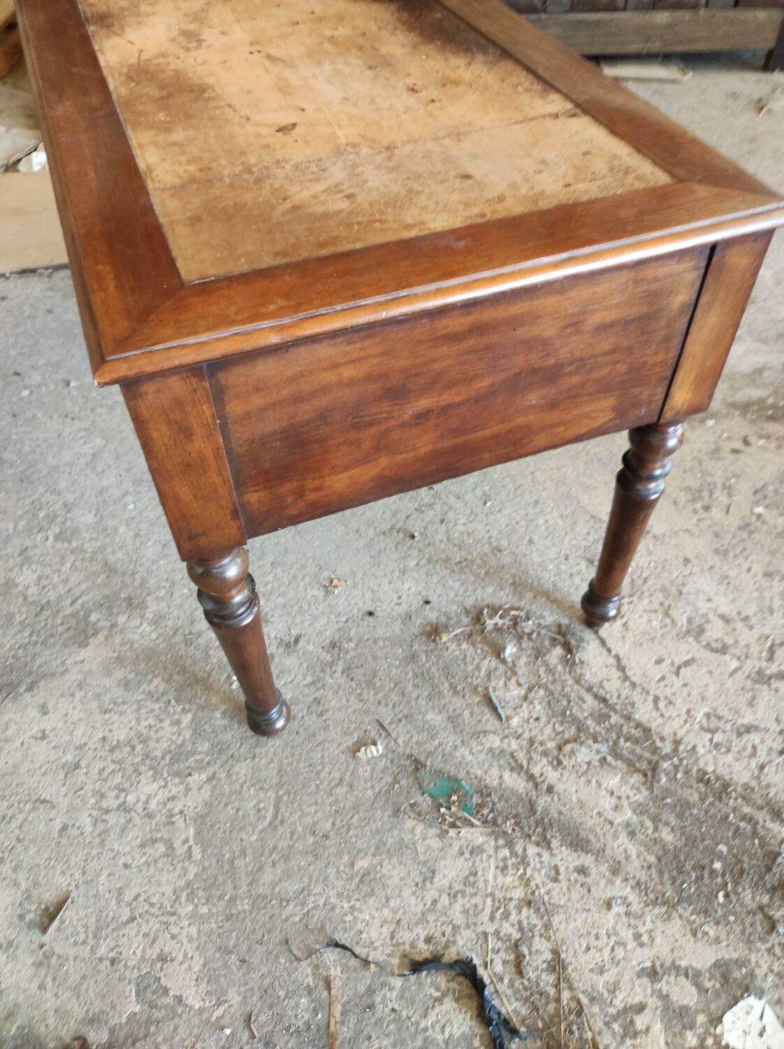 Louis Philippe flat desk in walnut