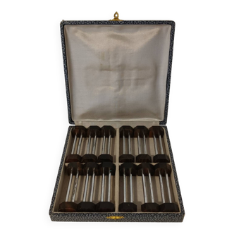 Coffret de 12 porte-couteaux Art déco
