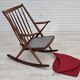 1960s Danish rocking chair by Frank Reenskaug, model 182, reupholstered.