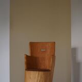 Brutalist Sculptural Trunk Armchair from the Mid-Century in Solid Pine, Swedish, 1960