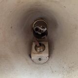 Double orientable vintage patinated brass wall light, Jacques Biny France 1950.