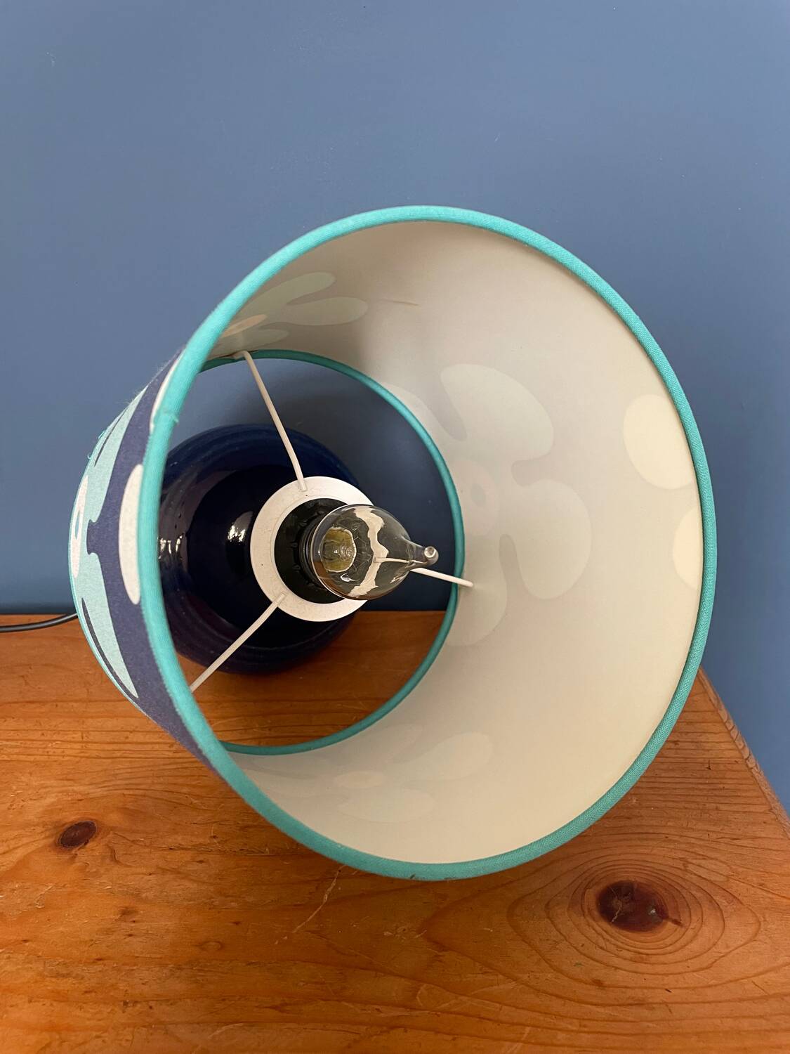 Vintage blue table lamp