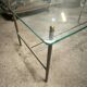 Table basse acier et verre vers 1950/60
