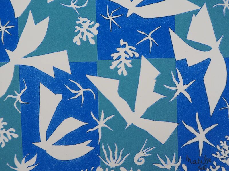 Henri Matisse: Doves in the Sky, signed silkscreen.