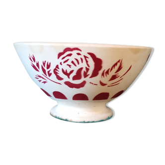 Bol Digoin ancien rose rouge