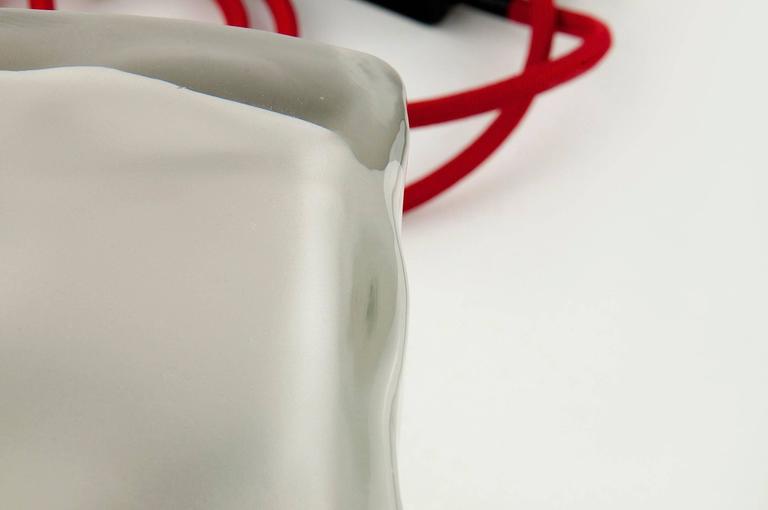 Pair of Scandinavian glass table lamps