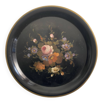 Plateau Napoléon III en tôle peinte