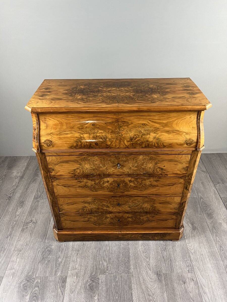 Walnut toilet commode, 19th century