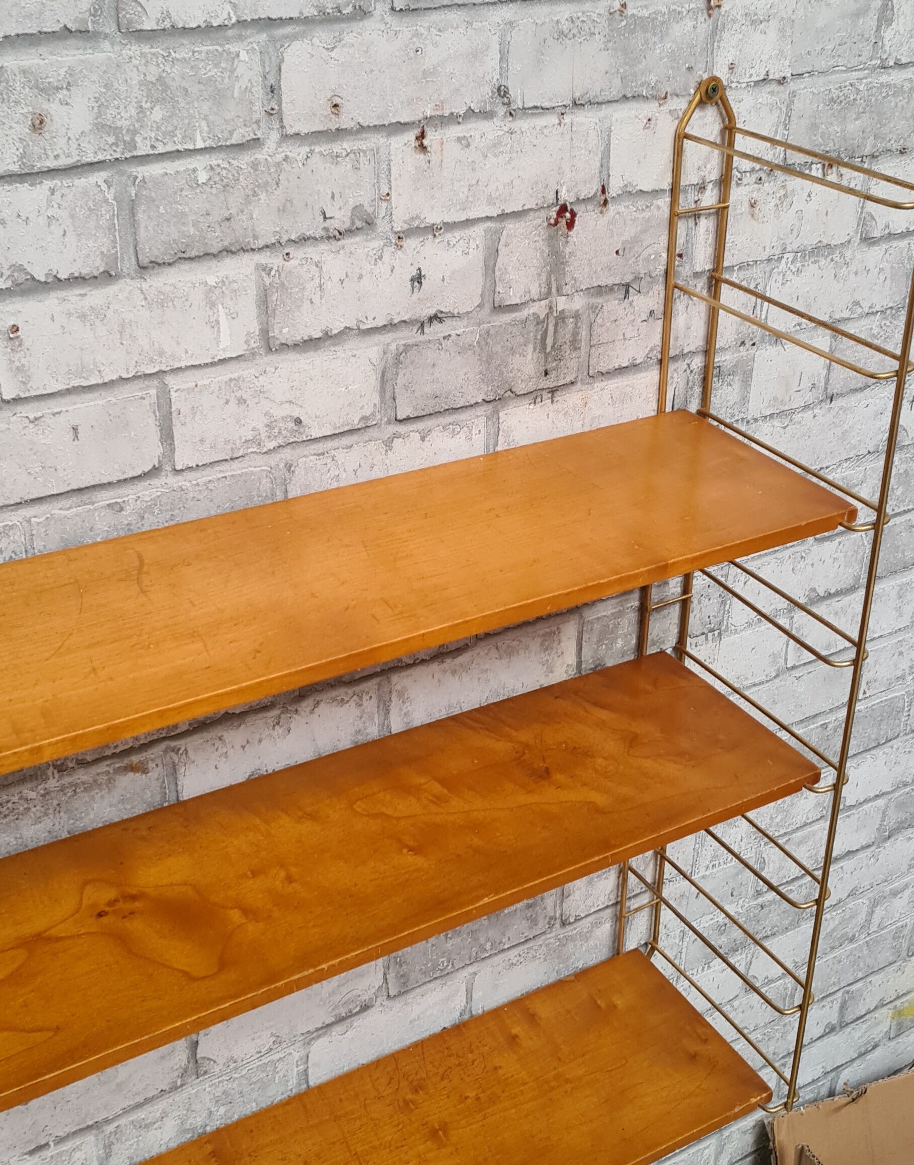 Vintage shelf 1950 in stained wood