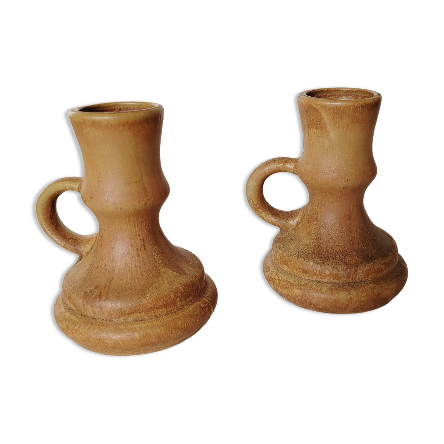Set of 2 ceramic candle holders