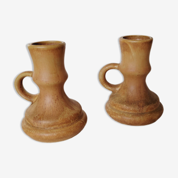 Set of 2 ceramic candle holders
