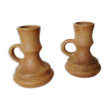 Set of 2 ceramic candle holders