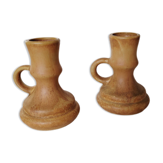 Set of 2 ceramic candle holders
