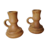 Set of 2 ceramic candle holders