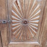 Old built-in wooden wardrobe