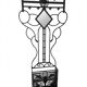 Art Deco coat rack wardrobe in wrought iron from the 1930s.