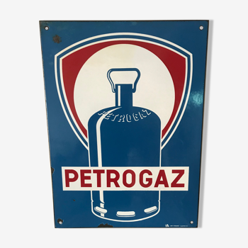 Petrogaz enamelled plate