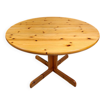 Table à manger en bois de pin de style Rainer Daumiller, années 1970.