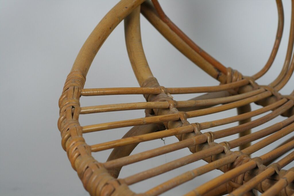 Vintage rattan basket chair