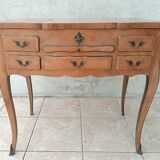 Louis XV style walnut veneer sewing table