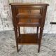 Antique Nightstand TRICOIRE Louis XVI Style Wood 2 Drawers Vintage
