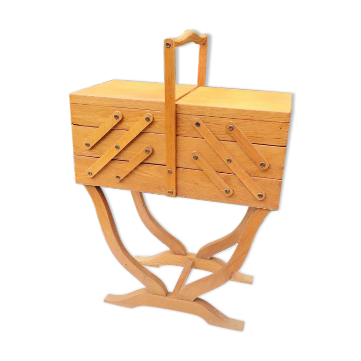 Art-deco sewing worker