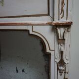 Italian hand-painted Console Table with Mirror and floral painting