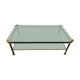 Table basse verre et laiton